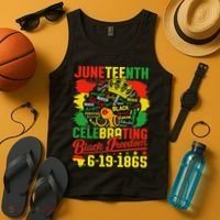 Junenth Freedom 1865 Celebrating Emancipation Black Women Tank Top thumb 4