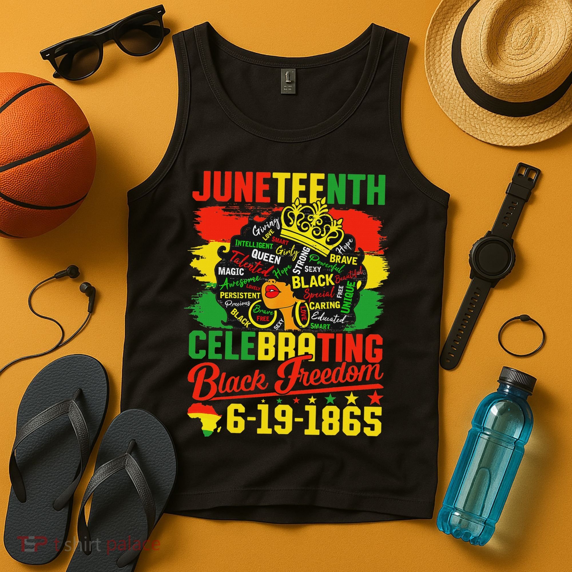 Junenth Freedom 1865 Celebrating Emancipation Black Women Tank Top