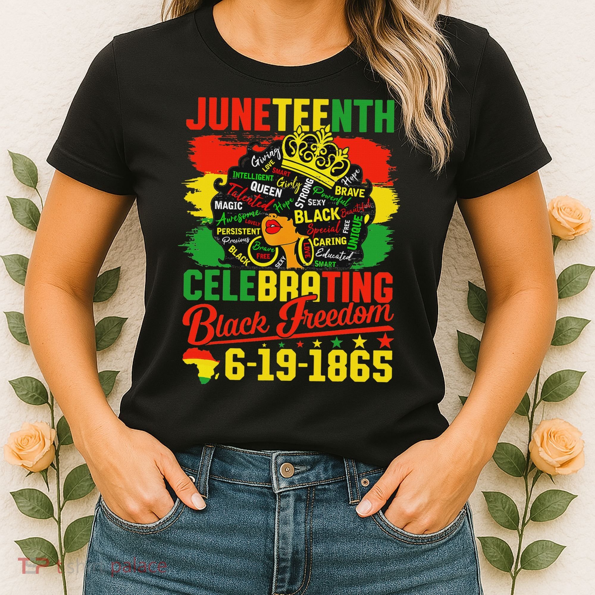 Junenth Freedom 1865 Celebrating Emancipation Black Women Women's T-Shirt