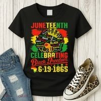 Junenth Freedom 1865 Celebrating Emancipation Black Women Women's T-Shirt thumb 3