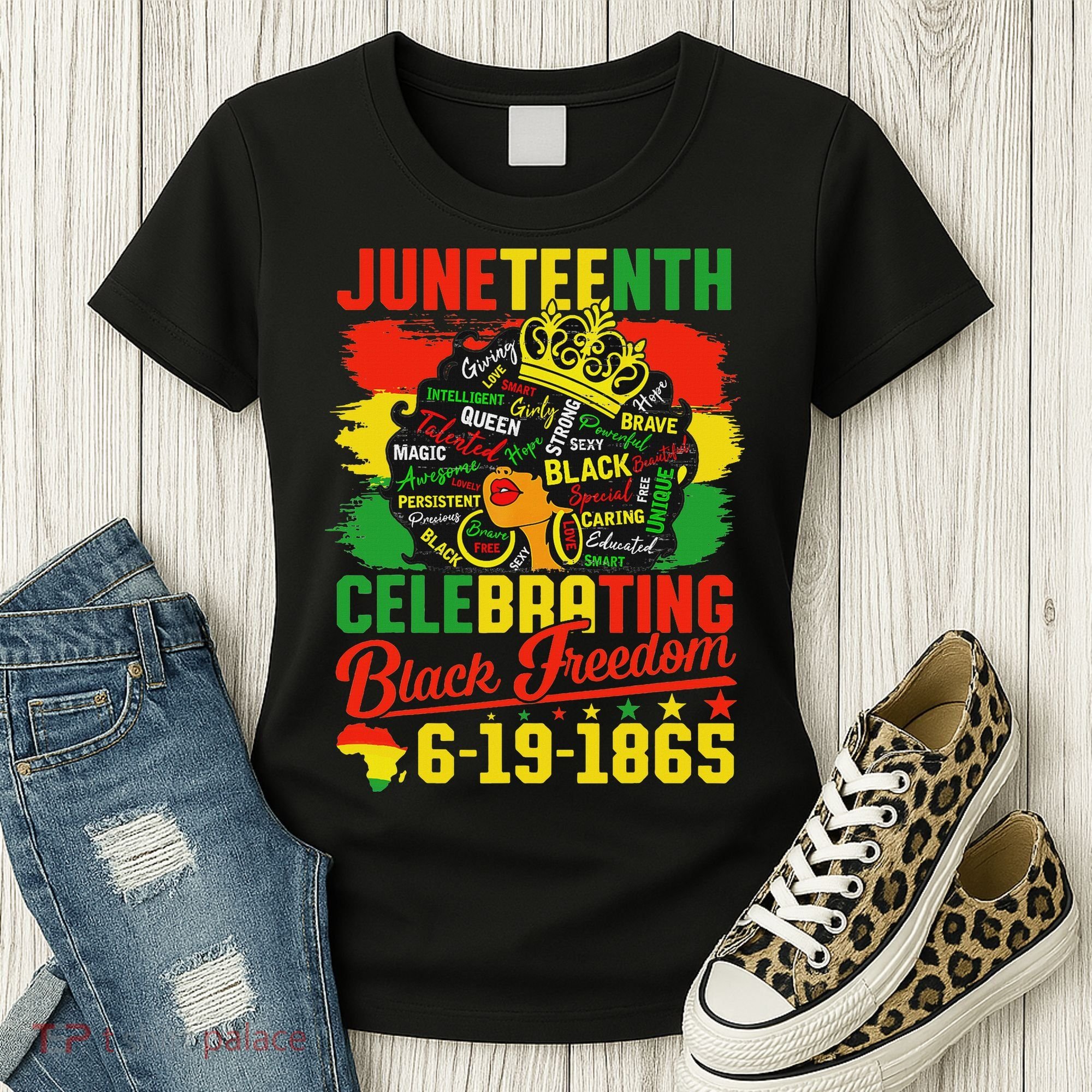Junenth Freedom 1865 Celebrating Emancipation Black Women Women's T-Shirt