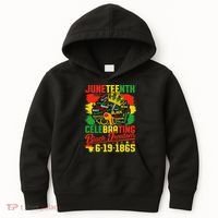 Junenth Freedom 1865 Celebrating Emancipation Black Women Kids Hoodie thumb 0