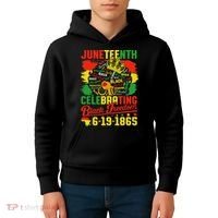 Junenth Freedom 1865 Celebrating Emancipation Black Women Kids Hoodie thumb 4