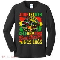 Junenth Freedom 1865 Celebrating Emancipation Black Women Kids Long Sleeve Shirt thumb 0