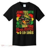 Junenth Freedom 1865 Celebrating Emancipation Black Women Kids T-Shirt thumb 0