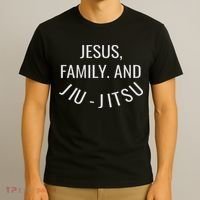 Jesus Family And Jiu Jitsu Brazilian Jiu Jitsu T-Shirt thumb 3