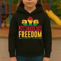 Juneteenth Freedom Art Kids Hoodie thumb 3