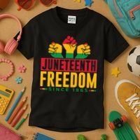 Juneteenth Freedom Art Kids T-Shirt thumb 3