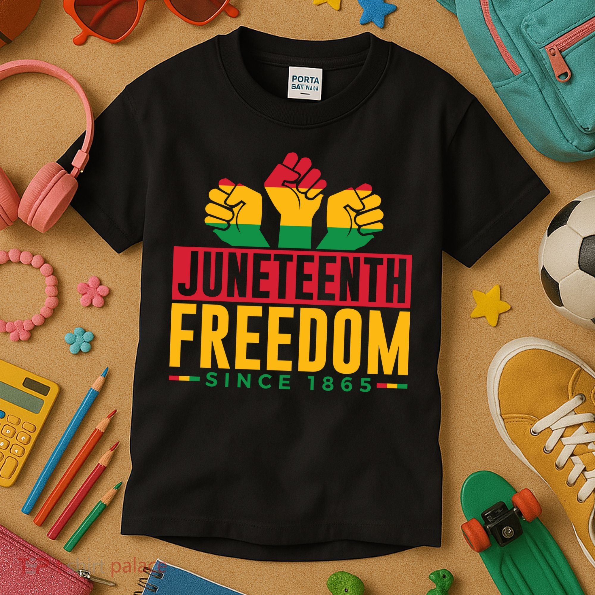 Juneteenth Freedom Art Kids T-Shirt