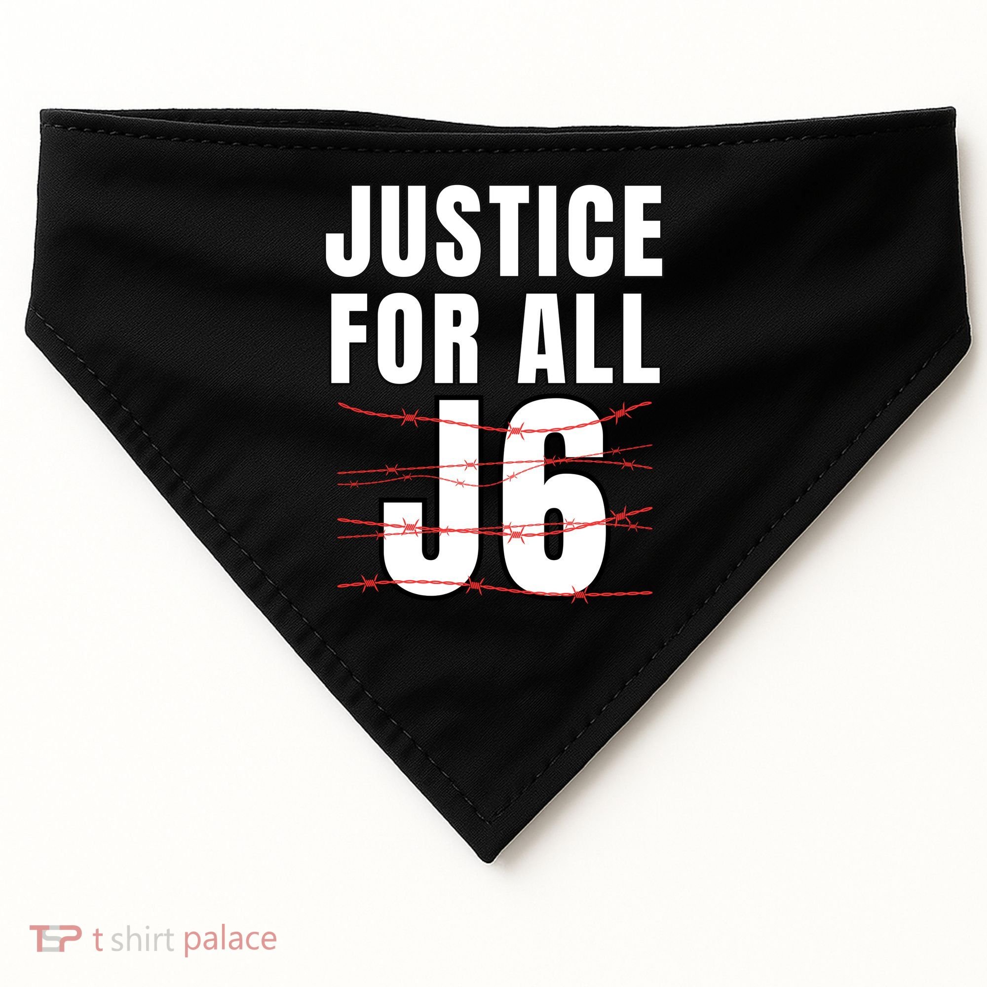 Justice For All J6, First Amendment, J6, Freedom USA-Made Doggie Bandana
