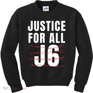 Justice For All J6, First Amendment, J6, Freedom Kids Sweatshirt