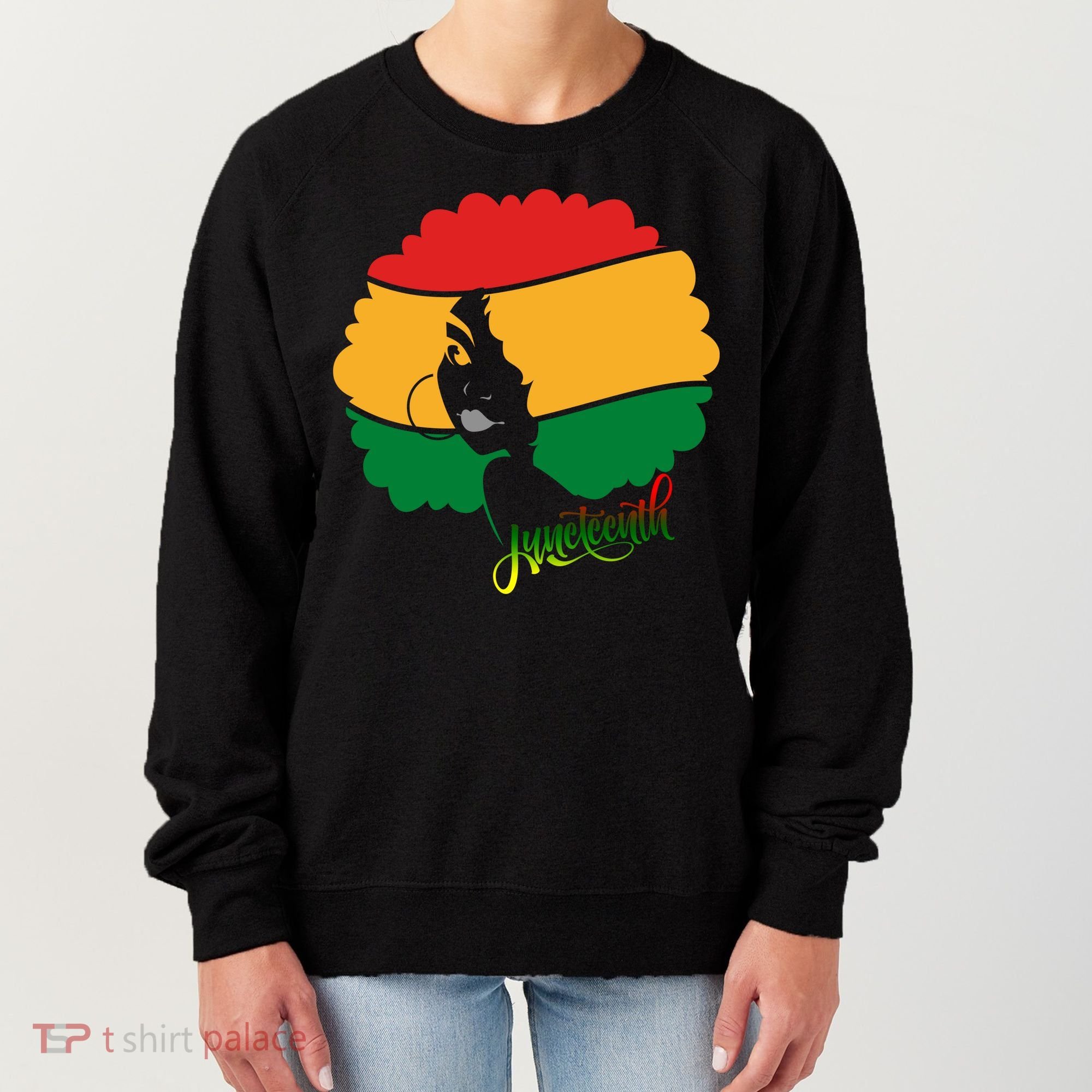 Juneteenth Female Afro African American Women's Sweatshirt