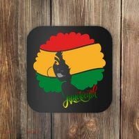 Juneteenth Female Afro African American Coaster thumb 0