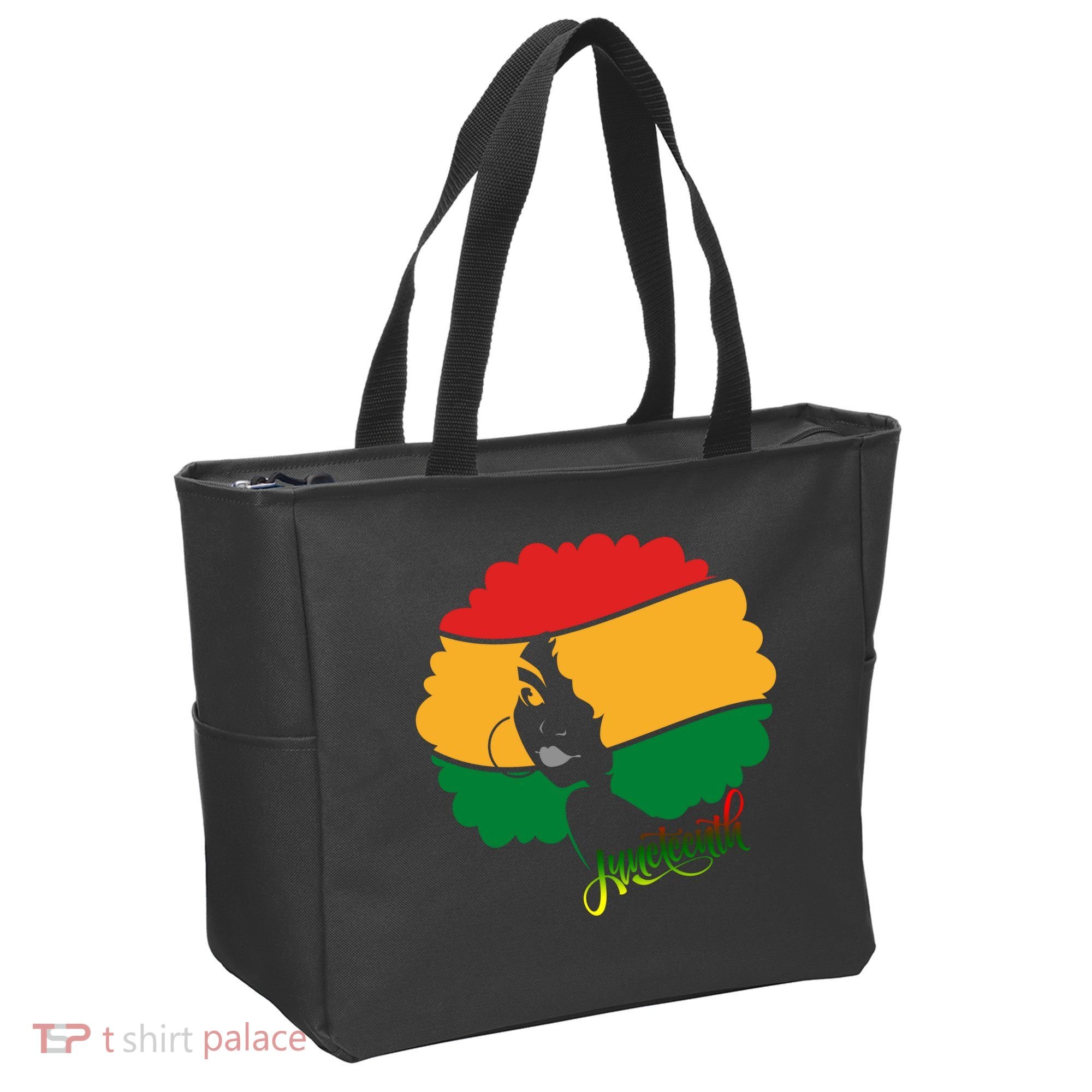 Juneteenth Female Afro African American Tote Bag