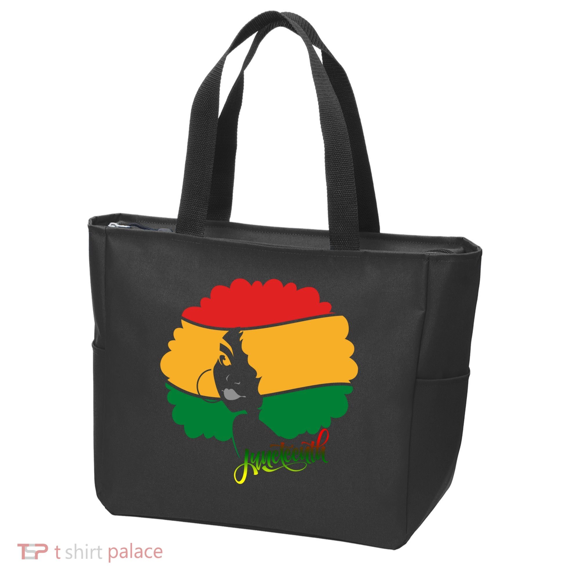 Juneteenth Female Afro African American Tote Bag