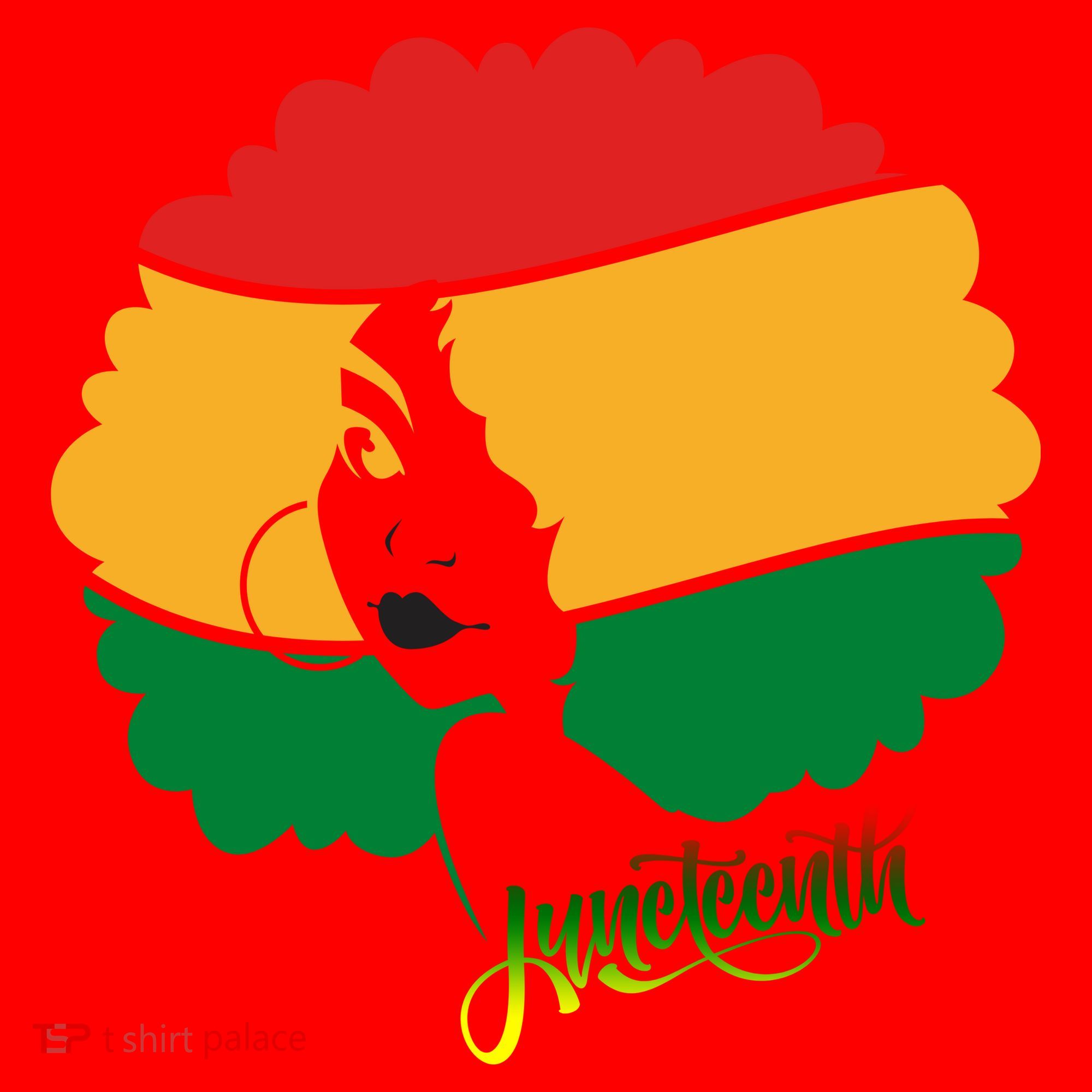 Juneteenth Female Afro African American Santa Hat