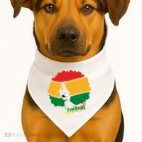 Juneteenth Female Afro African American USA-Made Doggie Bandana thumb 1