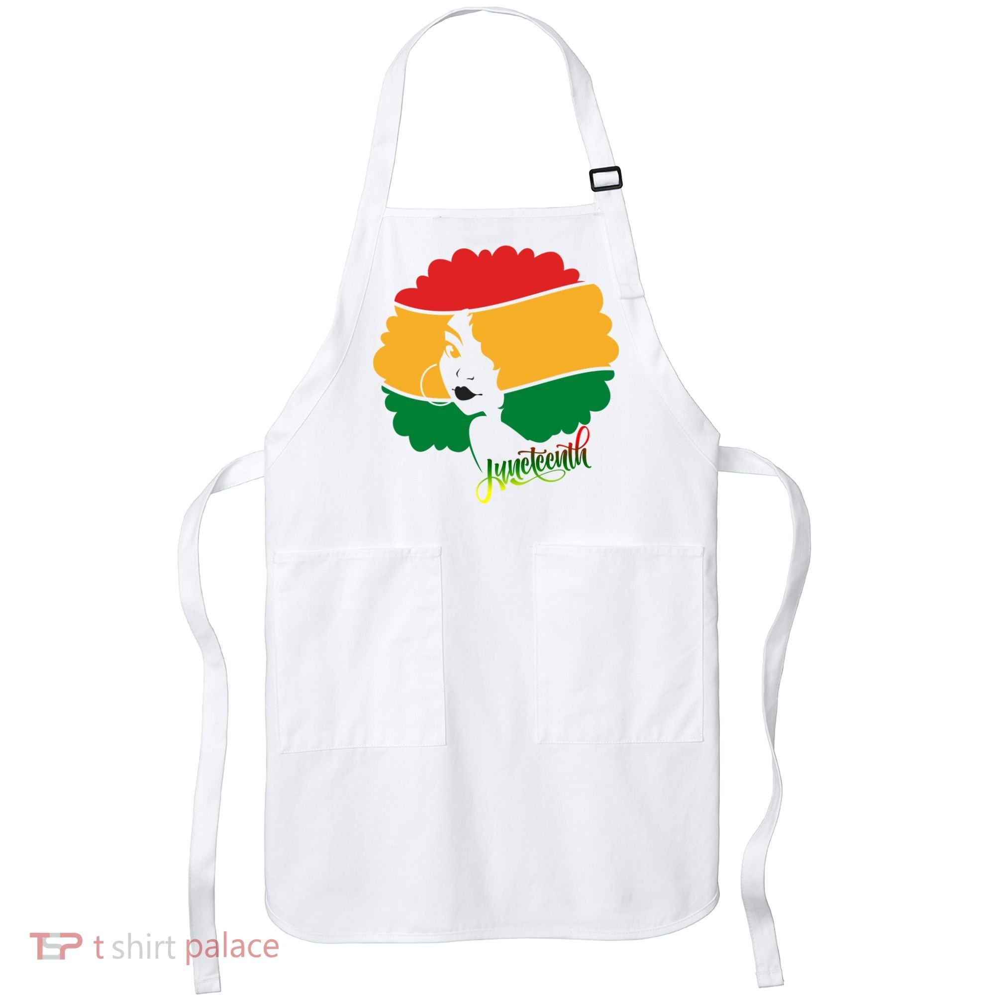Juneteenth Female Afro African American Apron