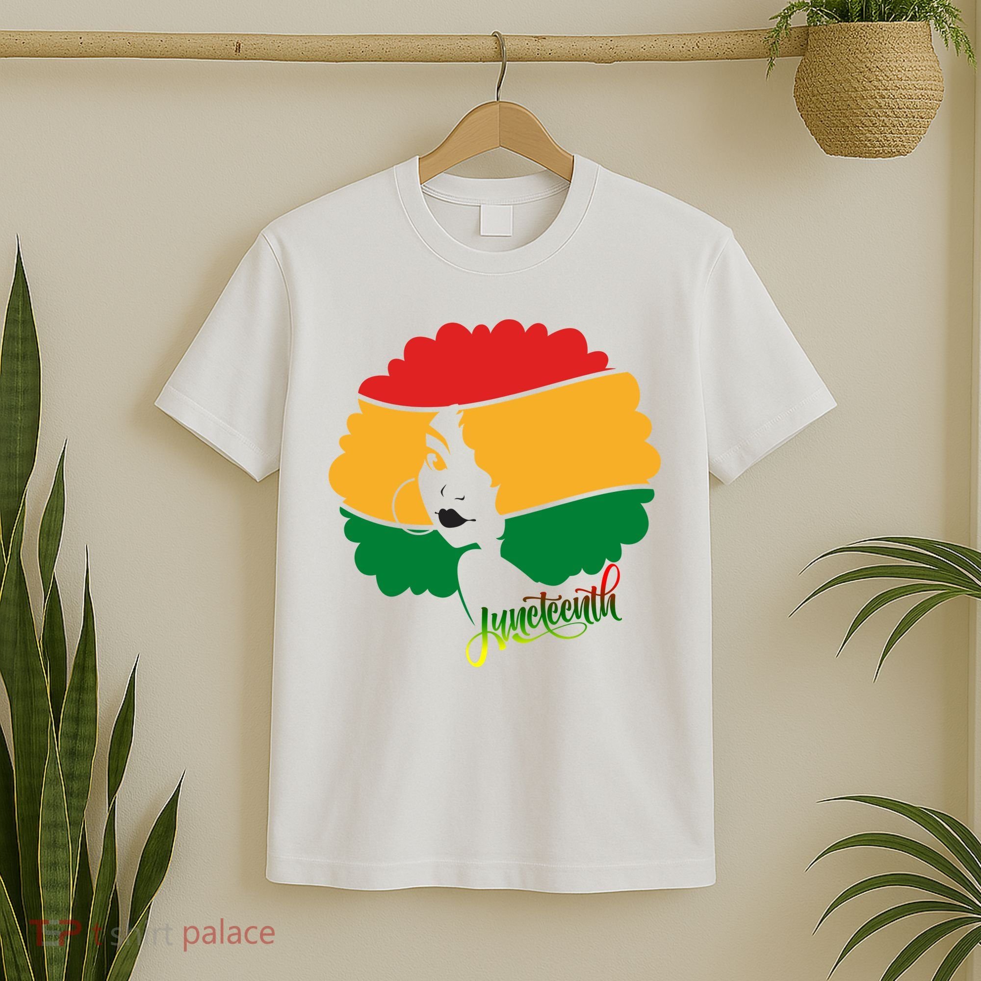 Juneteenth Female Afro African American T-Shirt