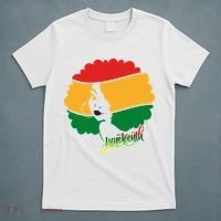 Juneteenth Female Afro African American T-Shirt thumb 5