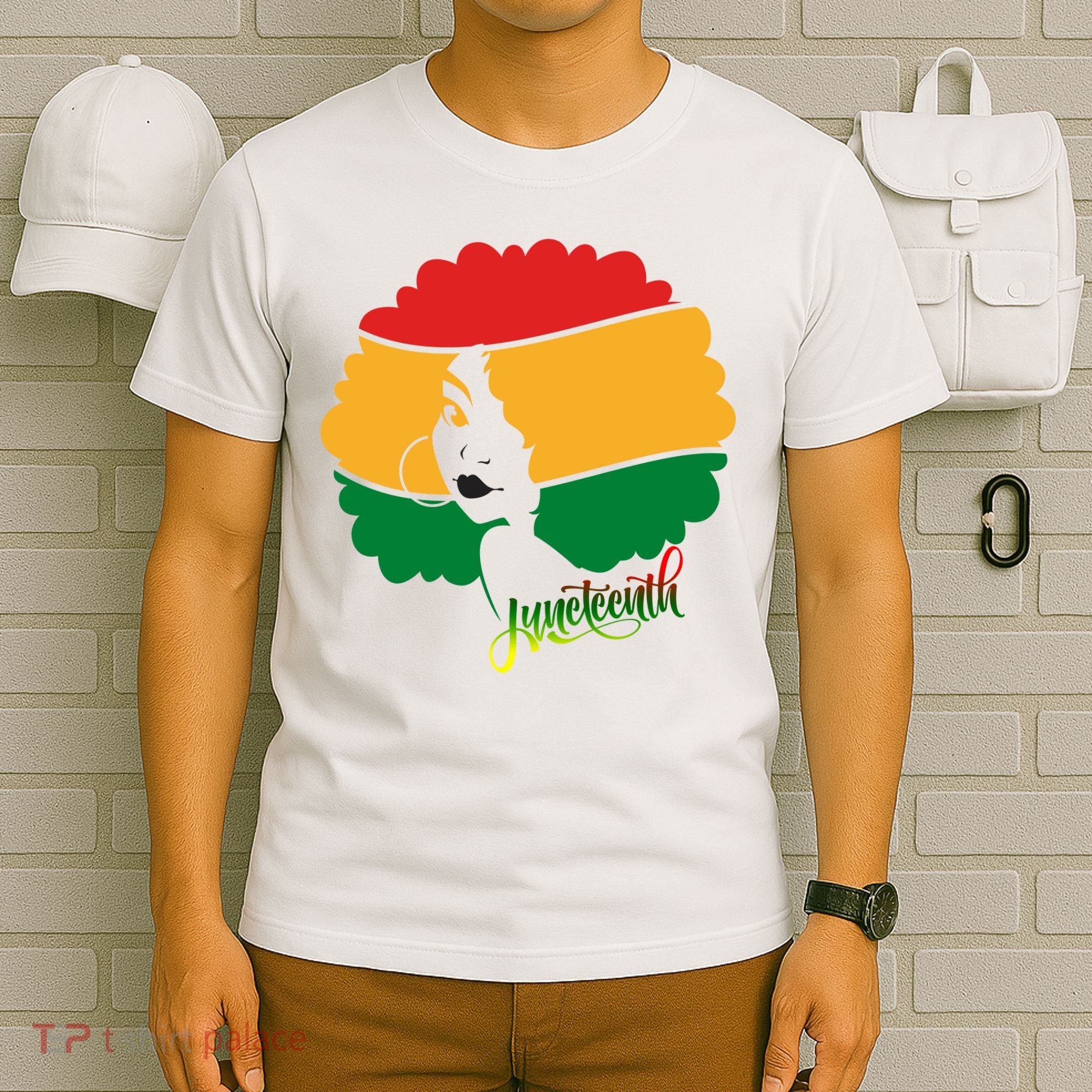 Juneteenth Female Afro African American T-Shirt