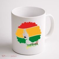 Juneteenth Female Afro African American Coffee Mug thumb 1