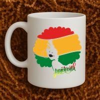 Juneteenth Female Afro African American Coffee Mug thumb 2