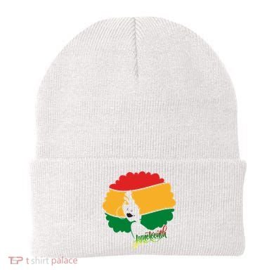 Juneteenth Female Afro African American Beanie