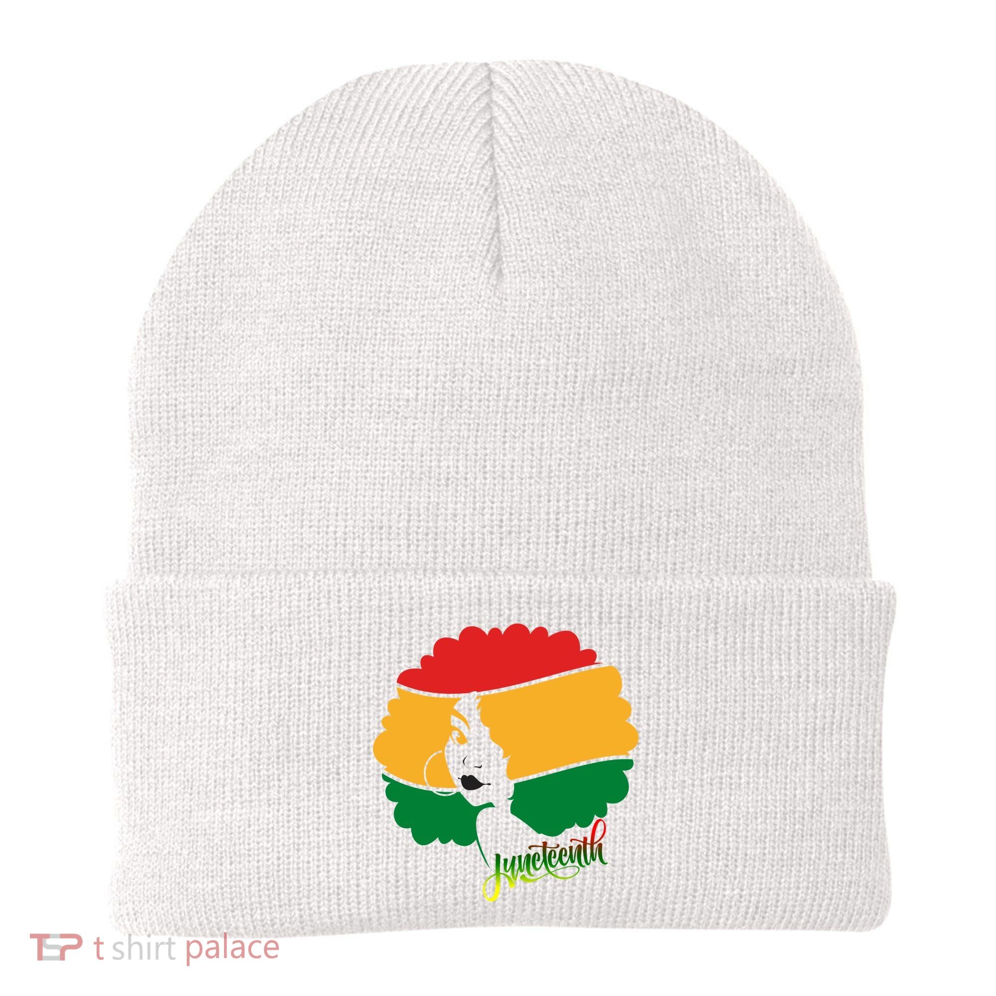 Juneteenth Female Afro African American Beanie