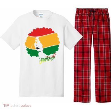 Juneteenth Female Afro African American Pajama Set