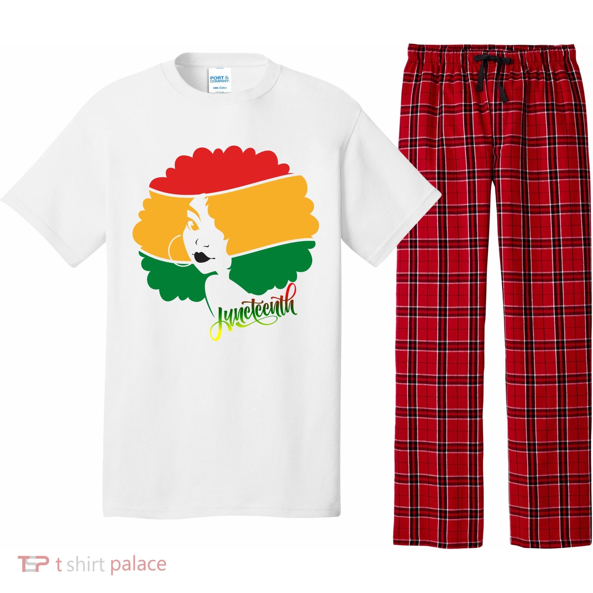 Juneteenth Female Afro African American Pajama Set