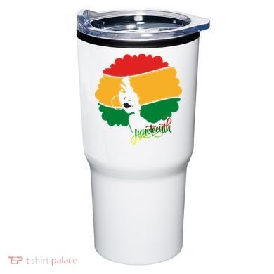 Juneteenth Female Afro African American Tumbler