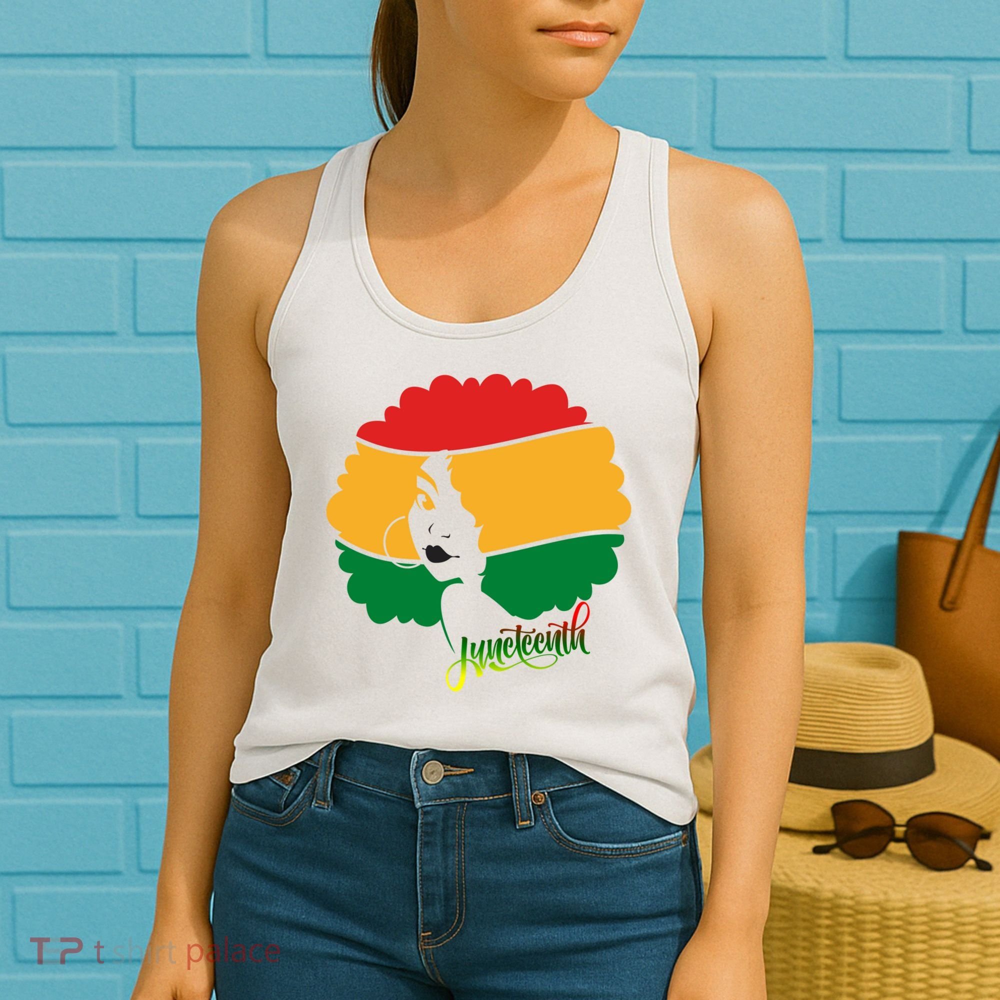 Juneteenth Female Afro African American Women's Tank Top