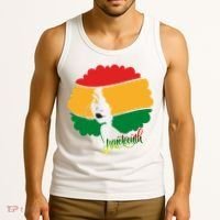 Juneteenth Female Afro African American Tank Top thumb 3