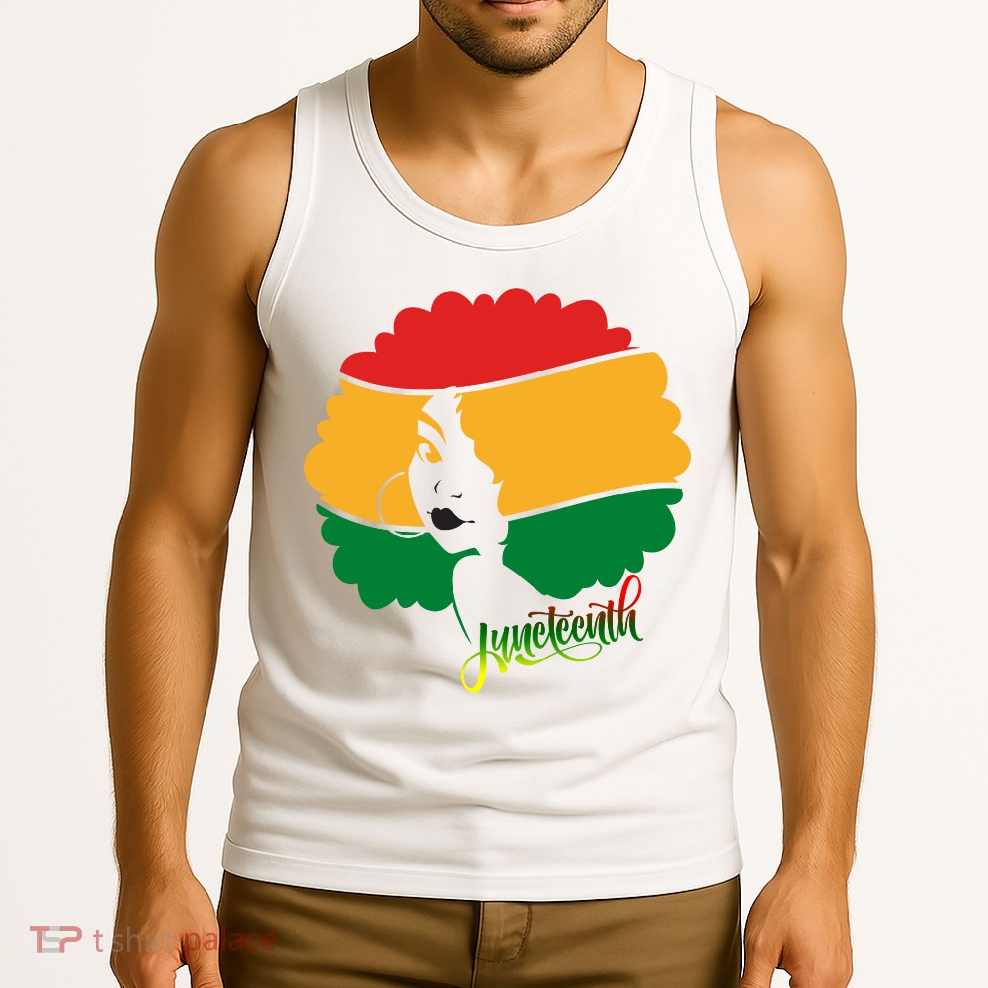 Juneteenth Female Afro African American Tank Top