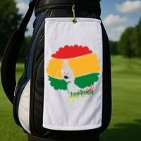 Juneteenth Female Afro African American Golf Towel thumb 2