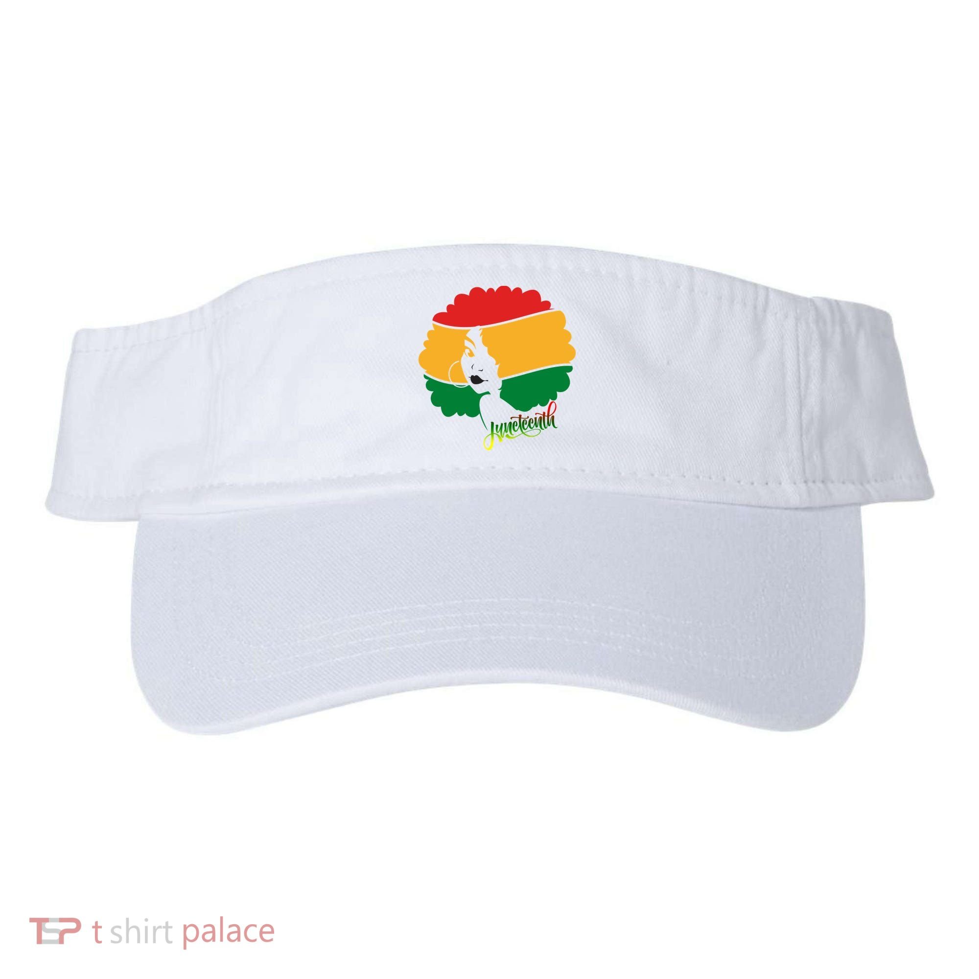 Juneteenth Female Afro African American Visor