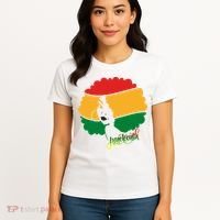 Juneteenth Female Afro African American Women's T-Shirt thumb 4