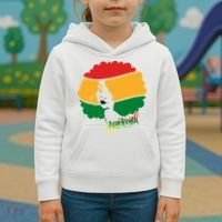 Juneteenth Female Afro African American Kids Hoodie thumb 3