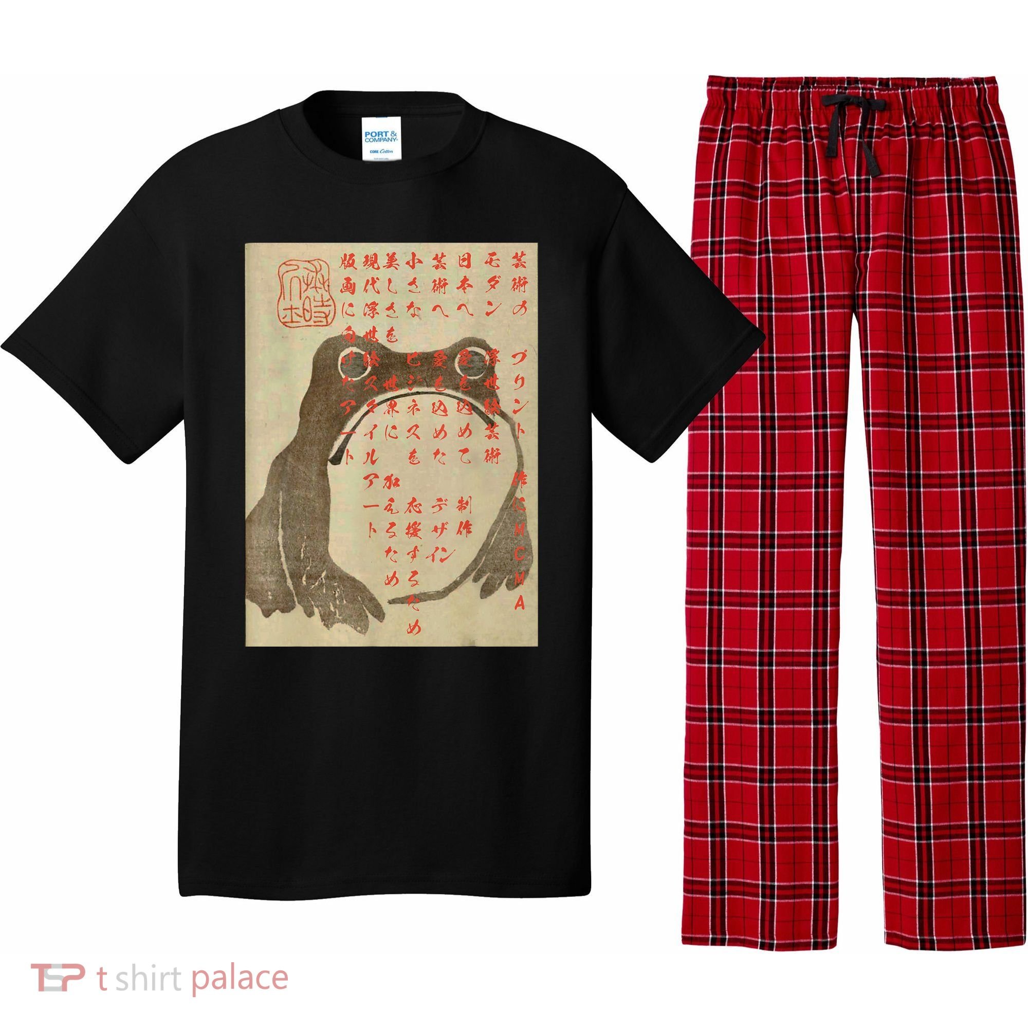 Japanese Frog Art Ukiyoe Print Pajama Set