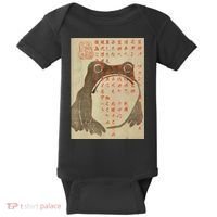 Japanese Frog Art Ukiyoe Print Baby Bodysuit thumb 0