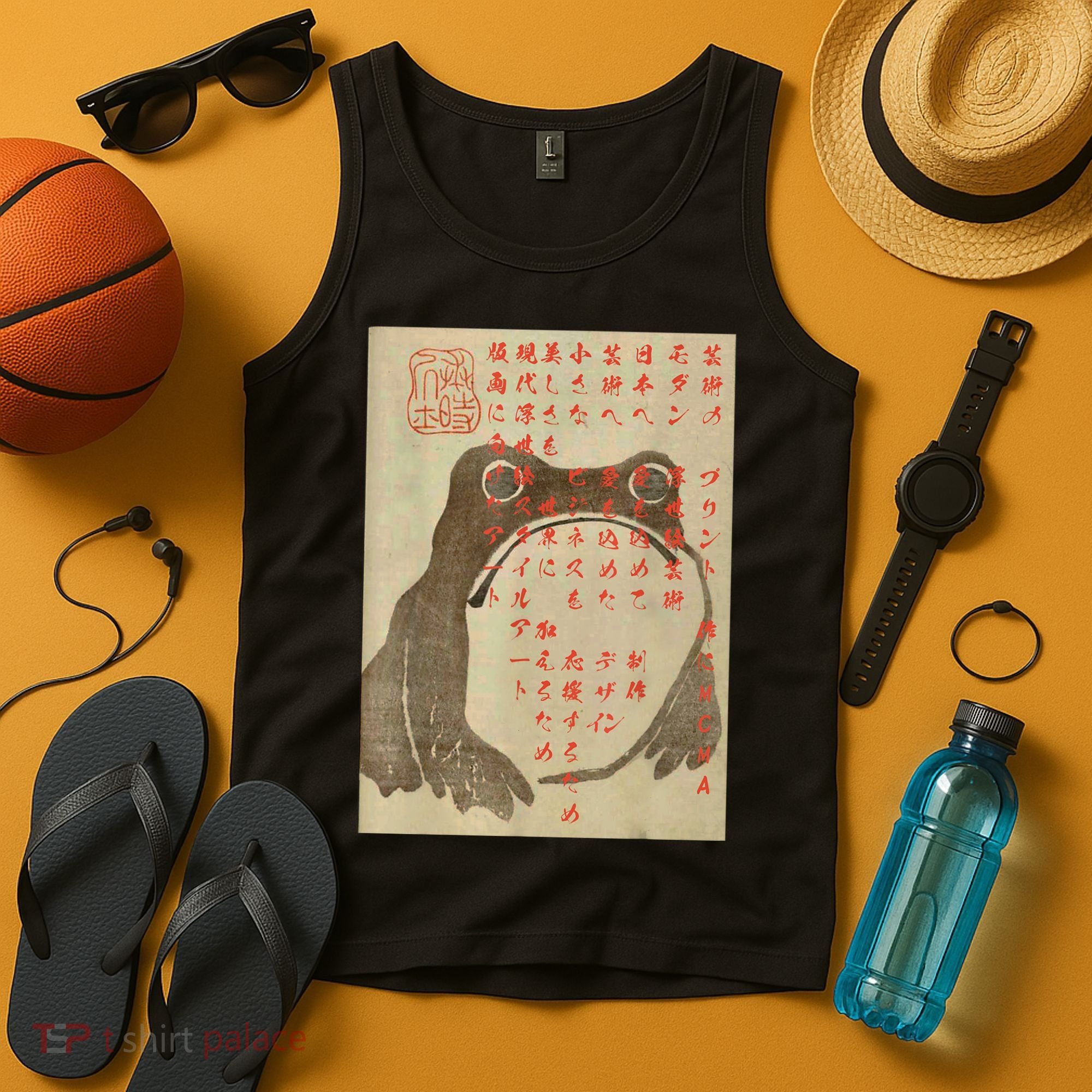 Japanese Frog Art Ukiyoe Print Tank Top