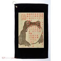 Japanese Frog Art Ukiyoe Print Golf Towel thumb 0