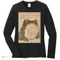 Japanese Frog Art Ukiyoe Print Women's Long Sleeve Shirt thumb 0