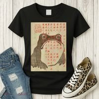 Japanese Frog Art Ukiyoe Print Women's T-Shirt thumb 3