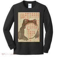 Japanese Frog Art Ukiyoe Print Kids Long Sleeve Shirt thumb 0