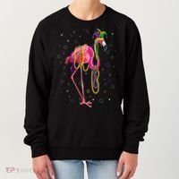 Jester Flamingo & Beads Mardi Gras Fat Tuesday Parade Women's Sweatshirt thumb 0