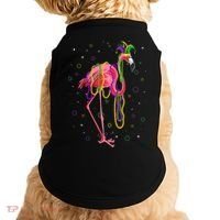 Jester Flamingo & Beads Mardi Gras Fat Tuesday Parade Doggie Tank thumb 0