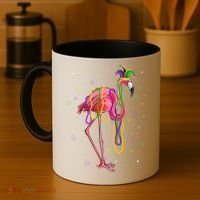 Jester Flamingo & Beads Mardi Gras Fat Tuesday Parade Coffee Mug thumb 4