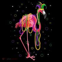 Jester Flamingo & Beads Mardi Gras Fat Tuesday Parade Coffee Mug thumb 5
